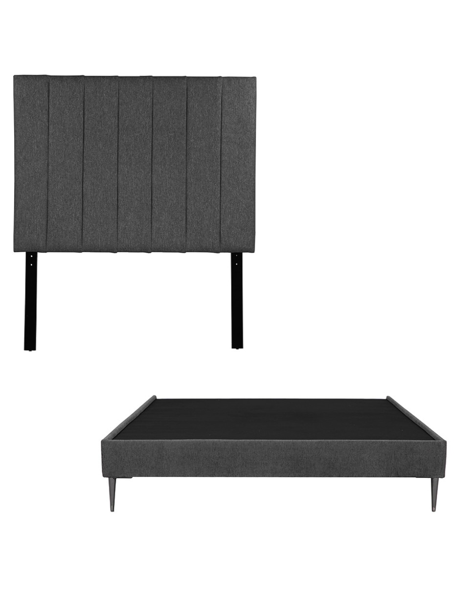 Cama de madera y tela