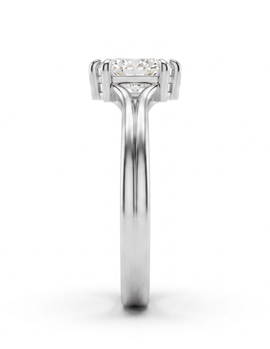 Anillo de compromiso de oro 18 k diamante de laboratorio 3