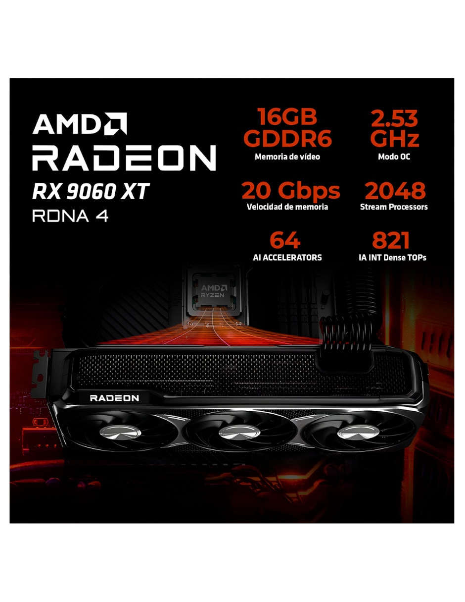27 pulgadas Full HD AMD Ryzen 7 AMD Radeon RX 9060 XT 16 GB RAM No aplica 1 TB 7