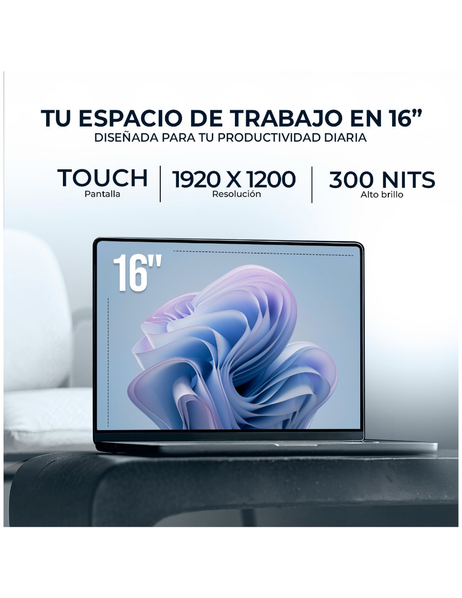 Laptop Pantalla Táctil Dc16251_I7rplr161tmwhst 16 Pulgadas Full Hd+ Intel Core 7 Integradas 16 GB RAM 1 TB 2