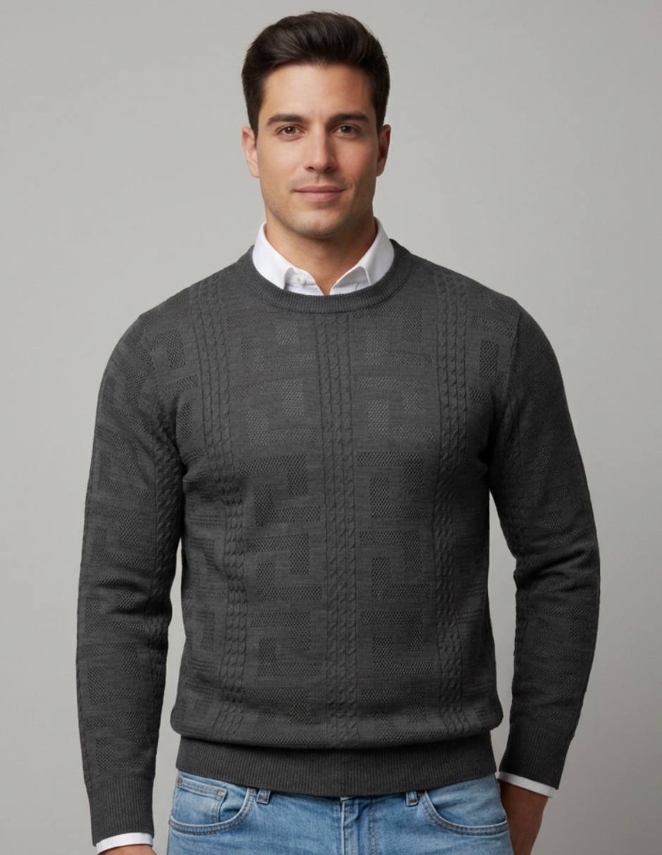 Suéter cuello redondo para hombre