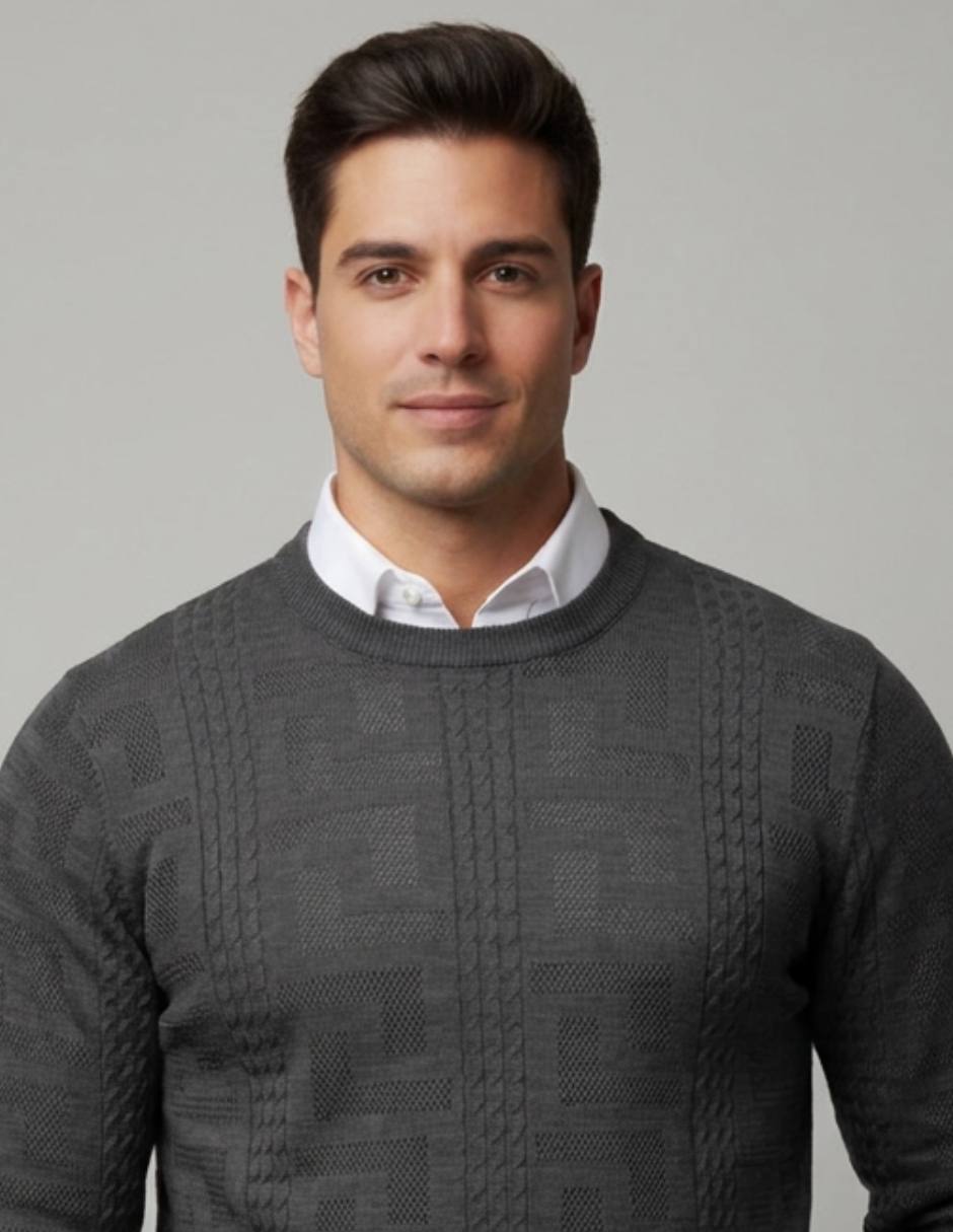 Suéter cuello redondo para hombre 3