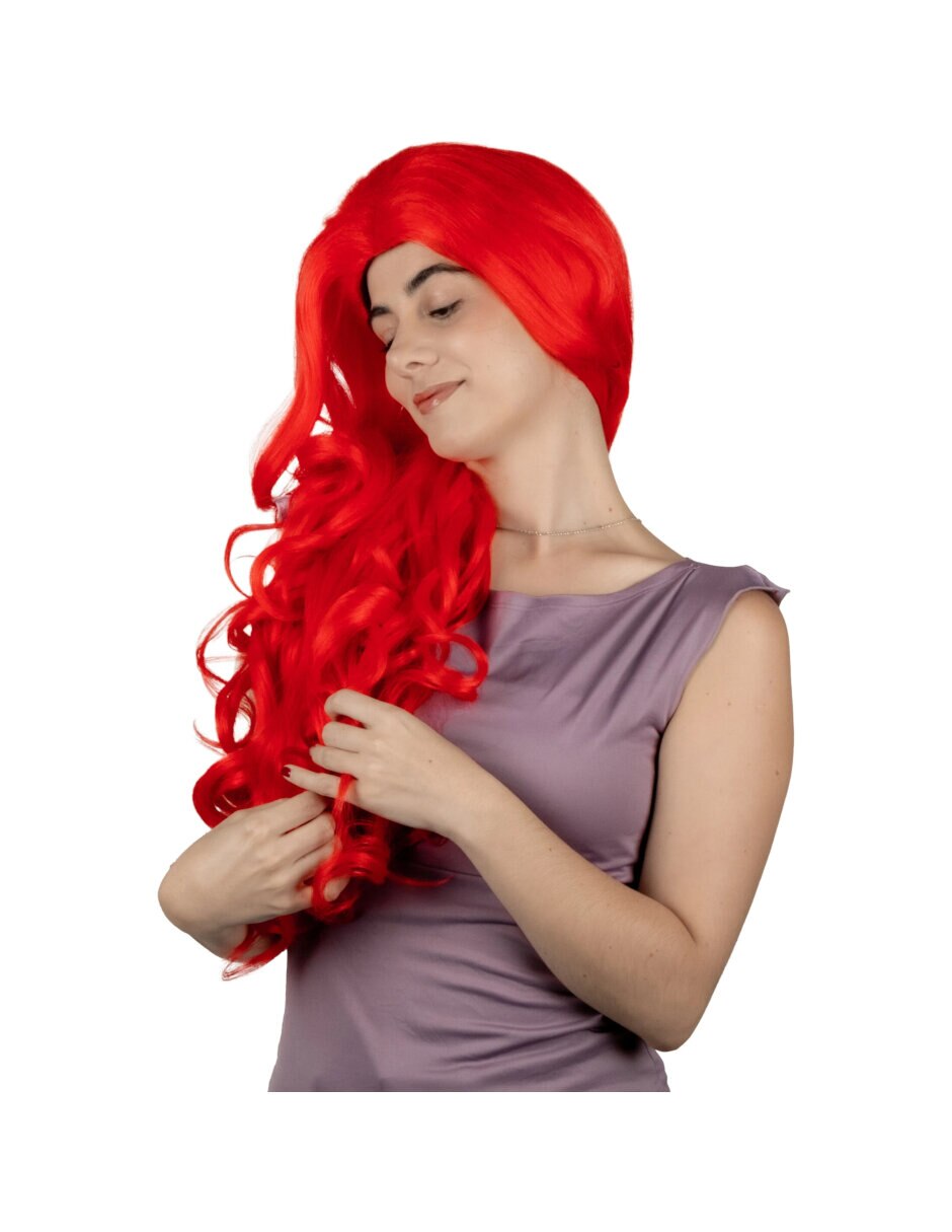 Peluca para disfraz de princesa del mar pelucas deluxe 6