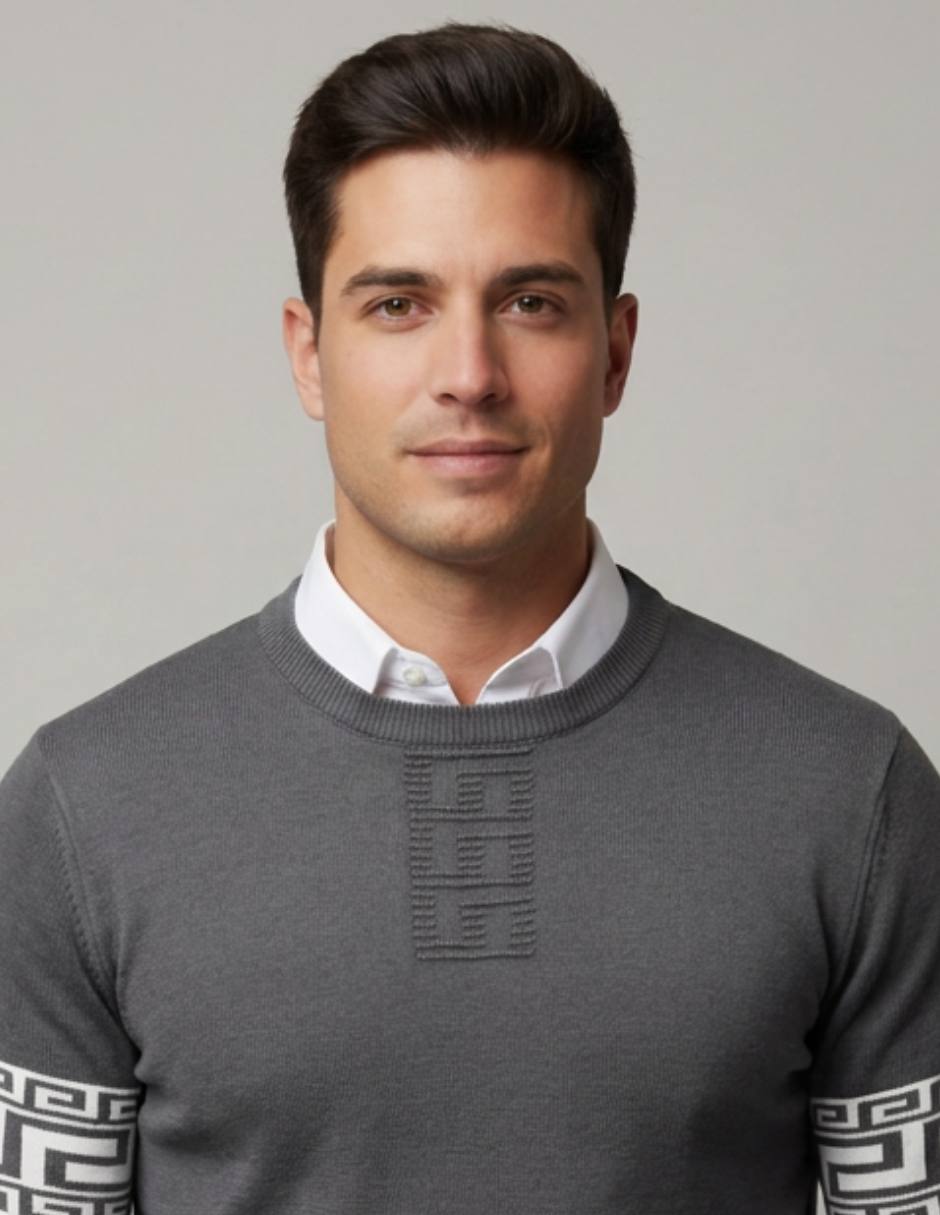 Suéter cuello redondo para hombre 4