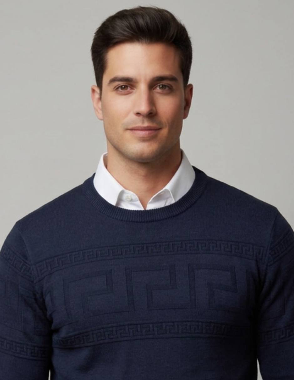 Suéter cuello redondo para hombre 2