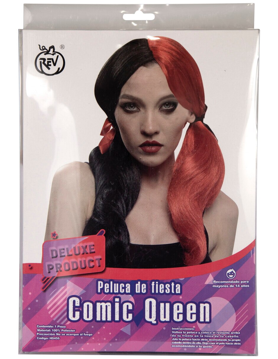Peluca para disfraz de comic queen pelucas deluxe 6