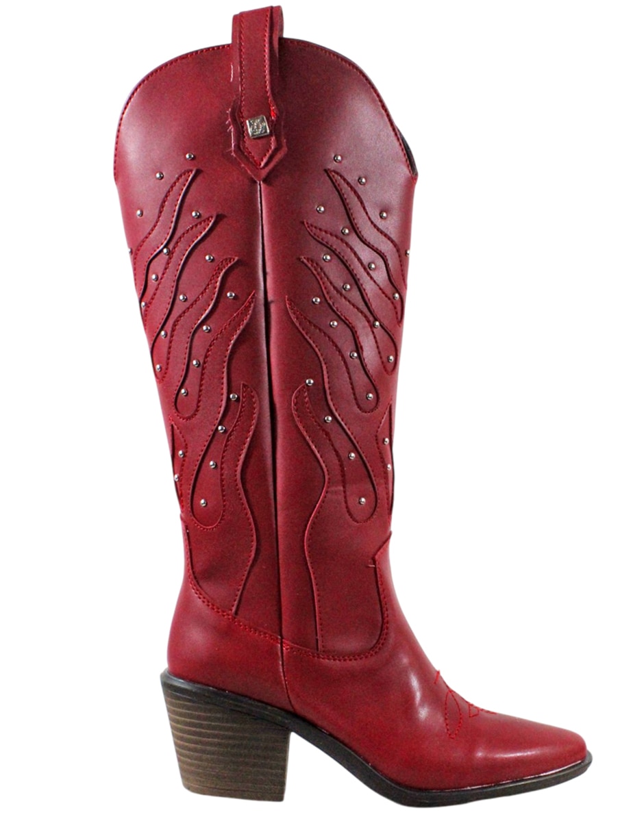 Bota cowboy abajo de la rodilla western para mujer 5