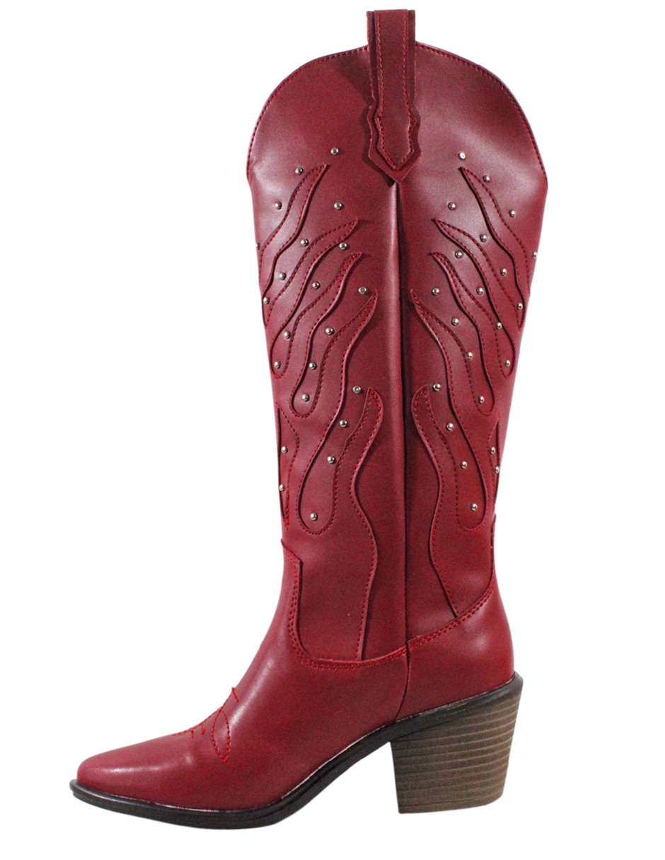Bota cowboy abajo de la rodilla western para mujer 7