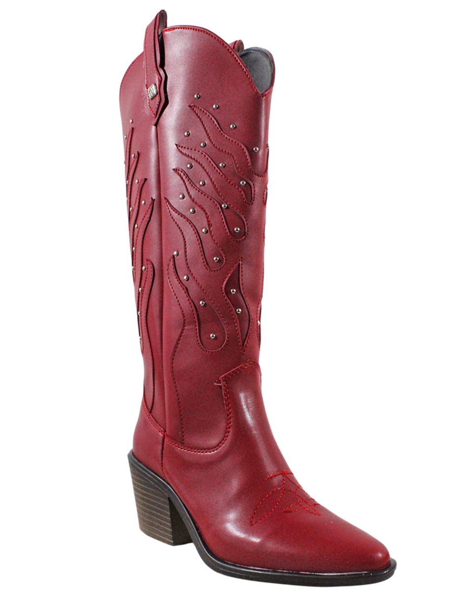 Bota cowboy abajo de la rodilla western para mujer 3