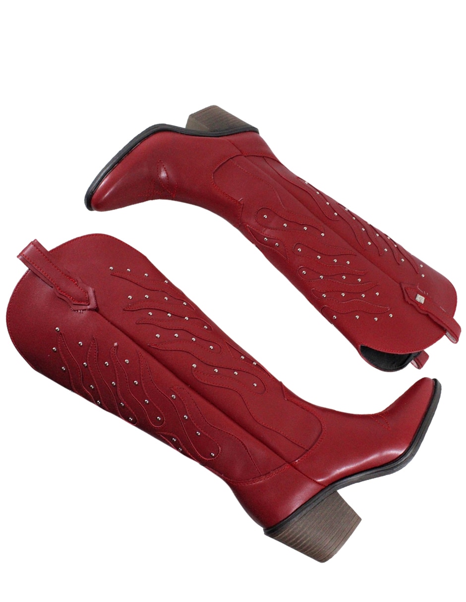 Bota cowboy abajo de la rodilla western para mujer 11