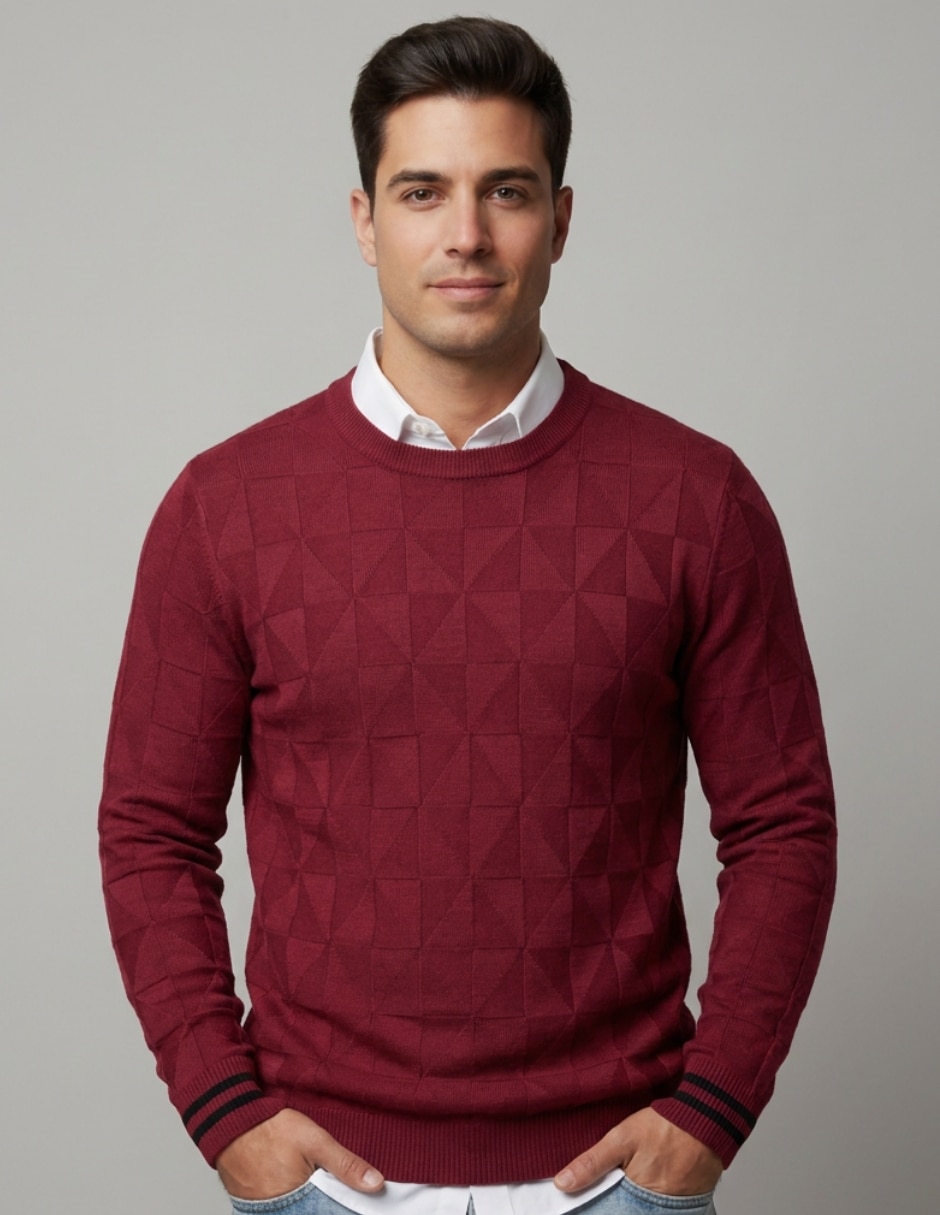 Suéter cuello redondo para hombre
