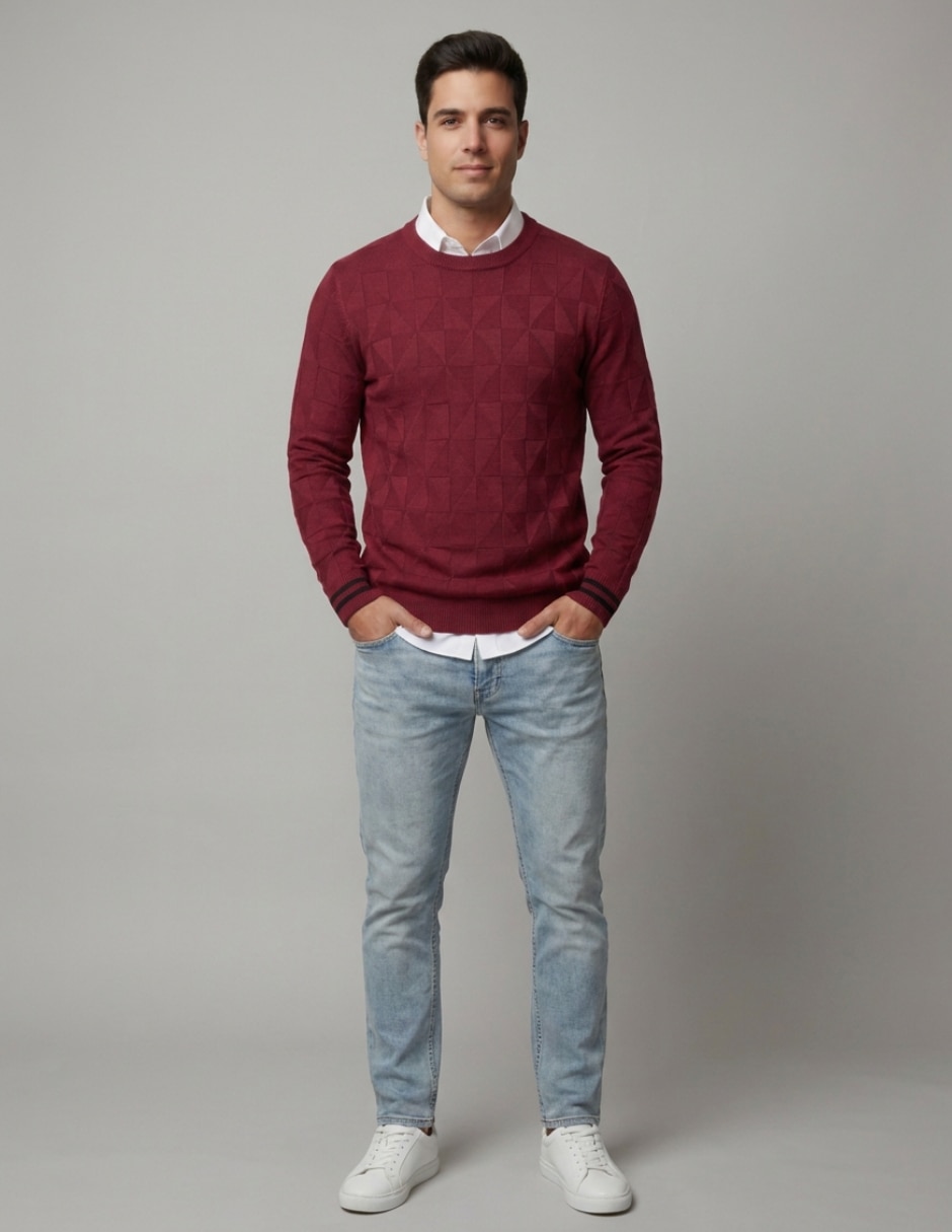 Suéter cuello redondo para hombre 3