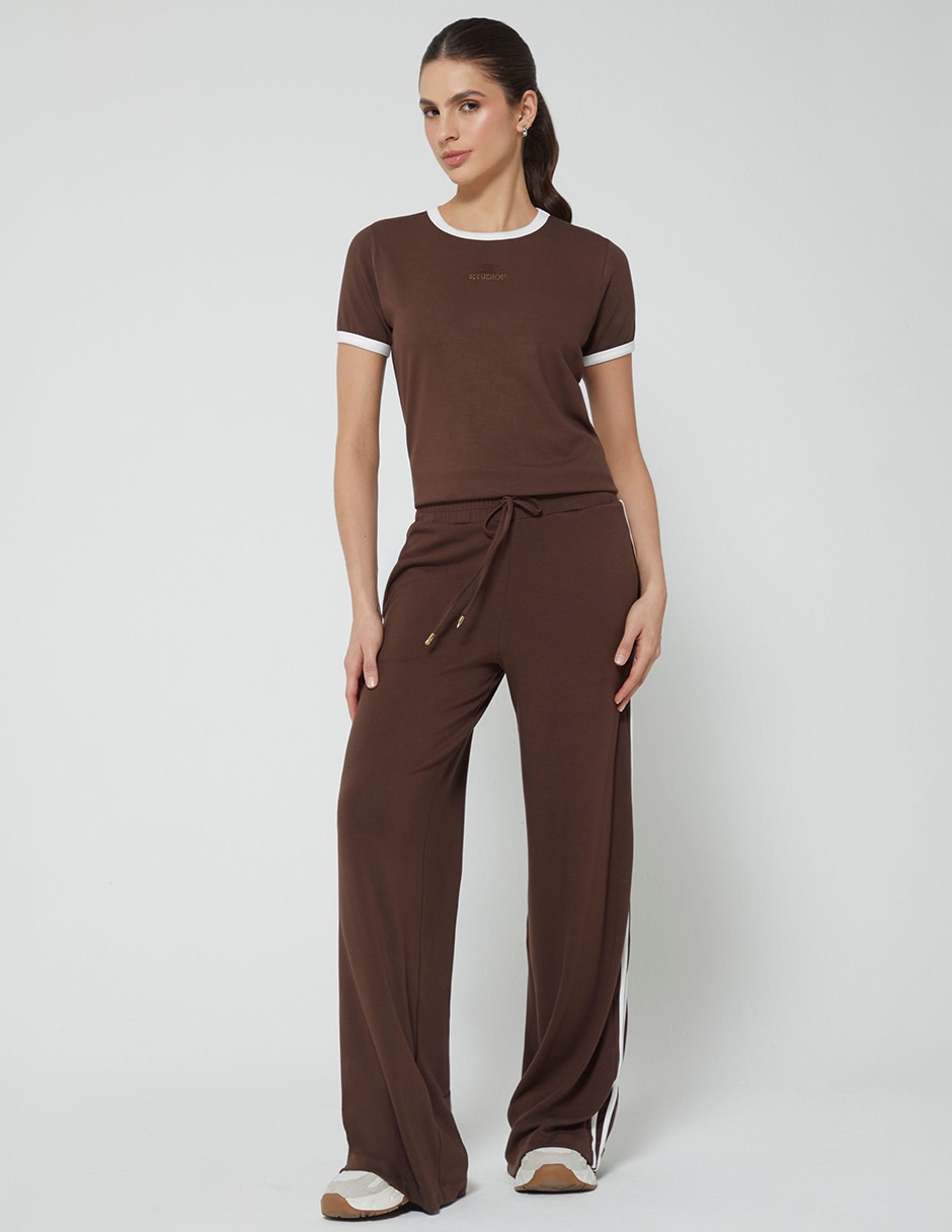 Pants wide leg con elástico para mujer 5