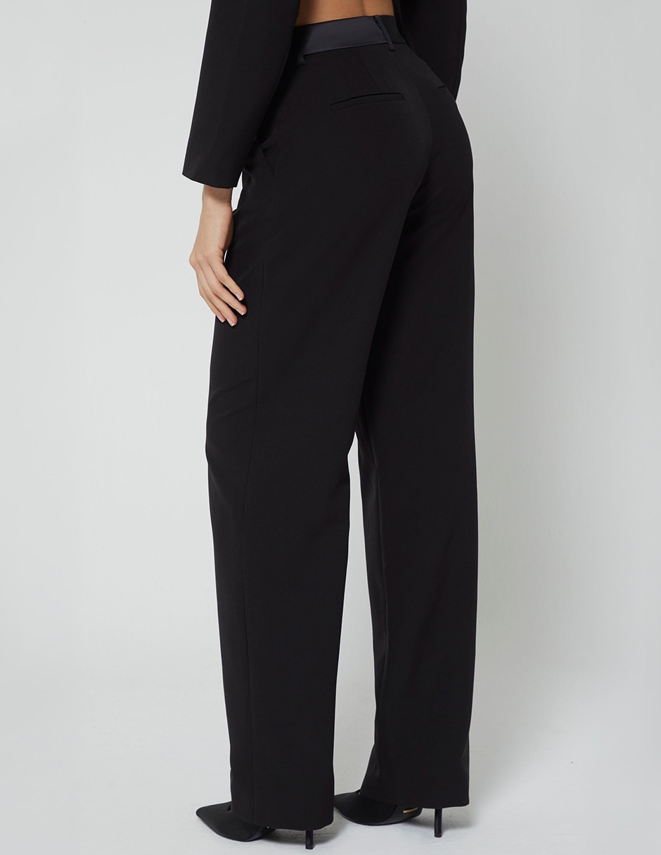Pantalón de vestir recto para mujer 4