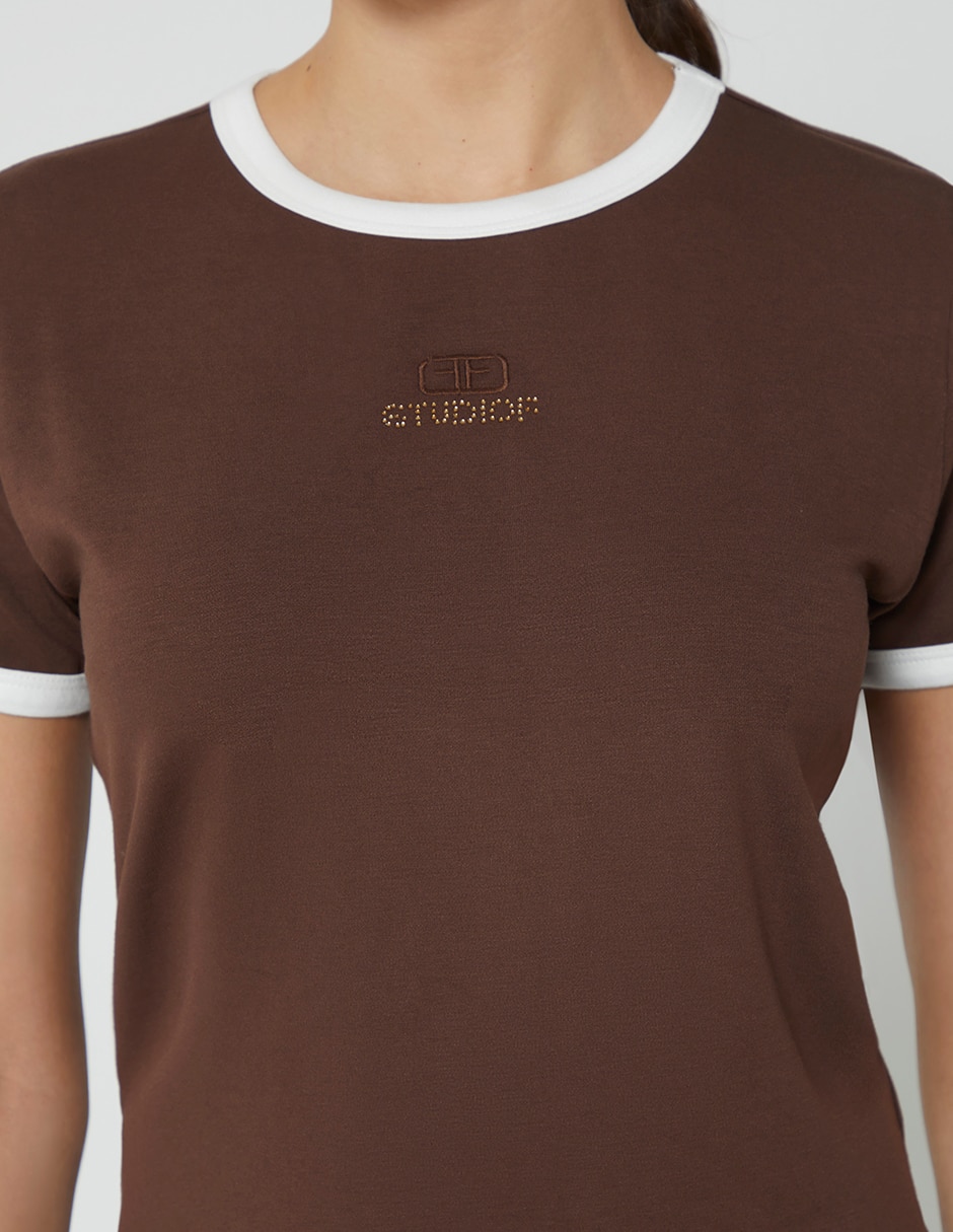 Playera manga corta cuello redondo mujer 5