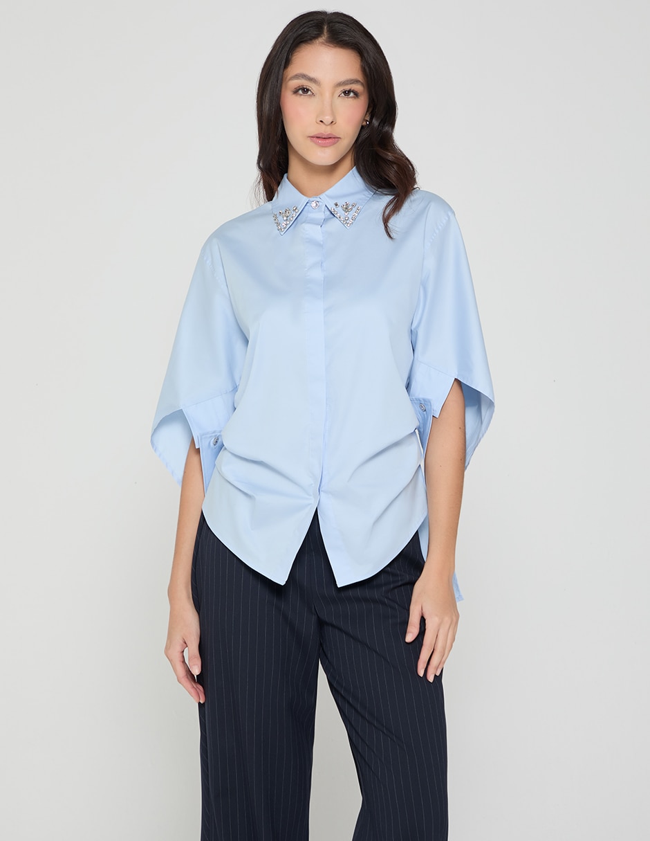 Blusa camisera manga 3/4 para mujer Blusa camisera manga 3/4 para mujer