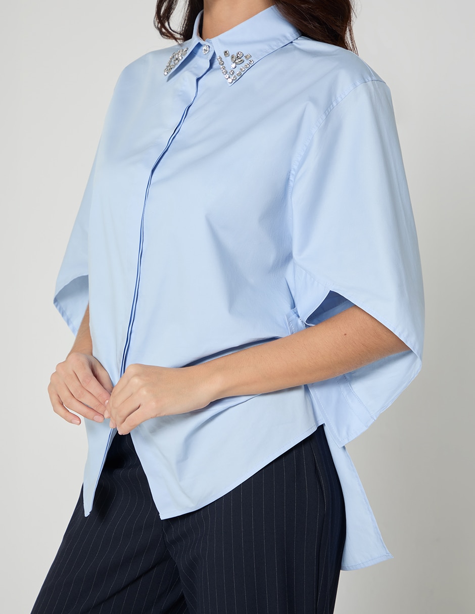 Blusa camisera manga 3/4 para mujer 3