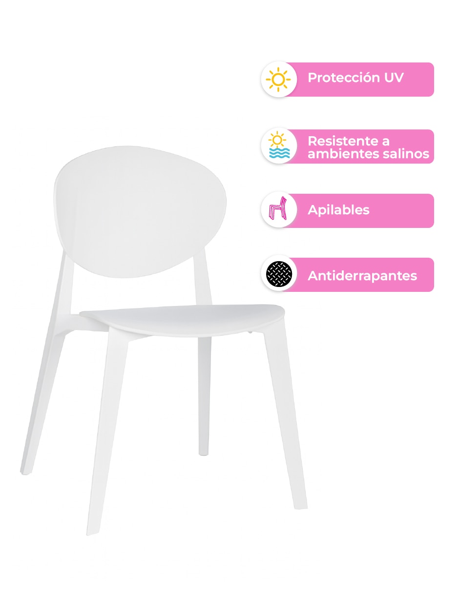 Comedor para 4 personas de polipropileno 8
