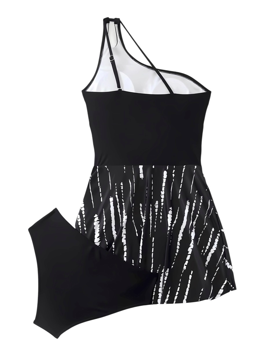 Conjunto bikini estampado a rayas para mujer 4