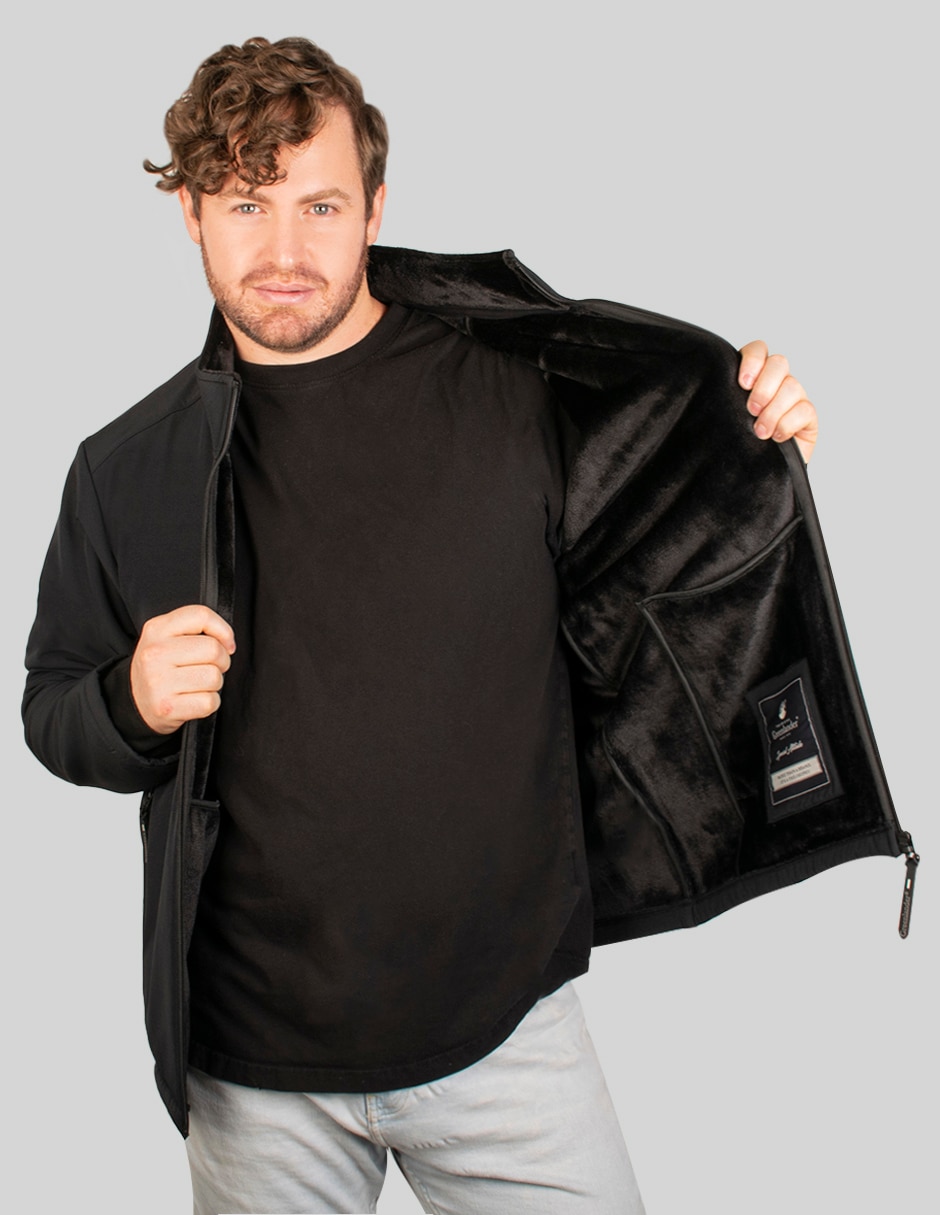 Chamarra casual capucha y bolsa para hombre 2