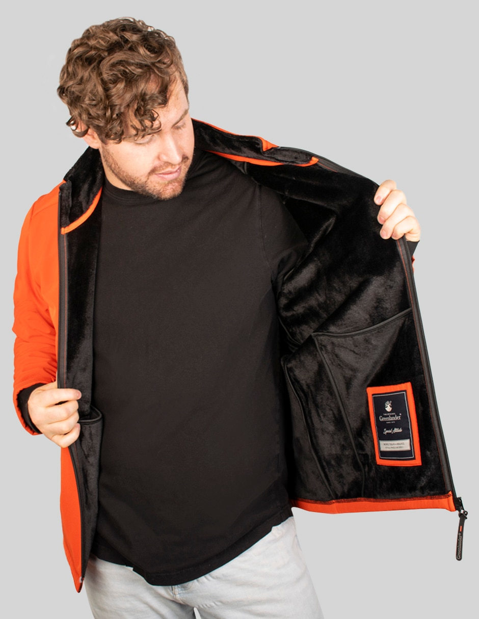 Chamarra casual capucha y bolsa para hombre 5