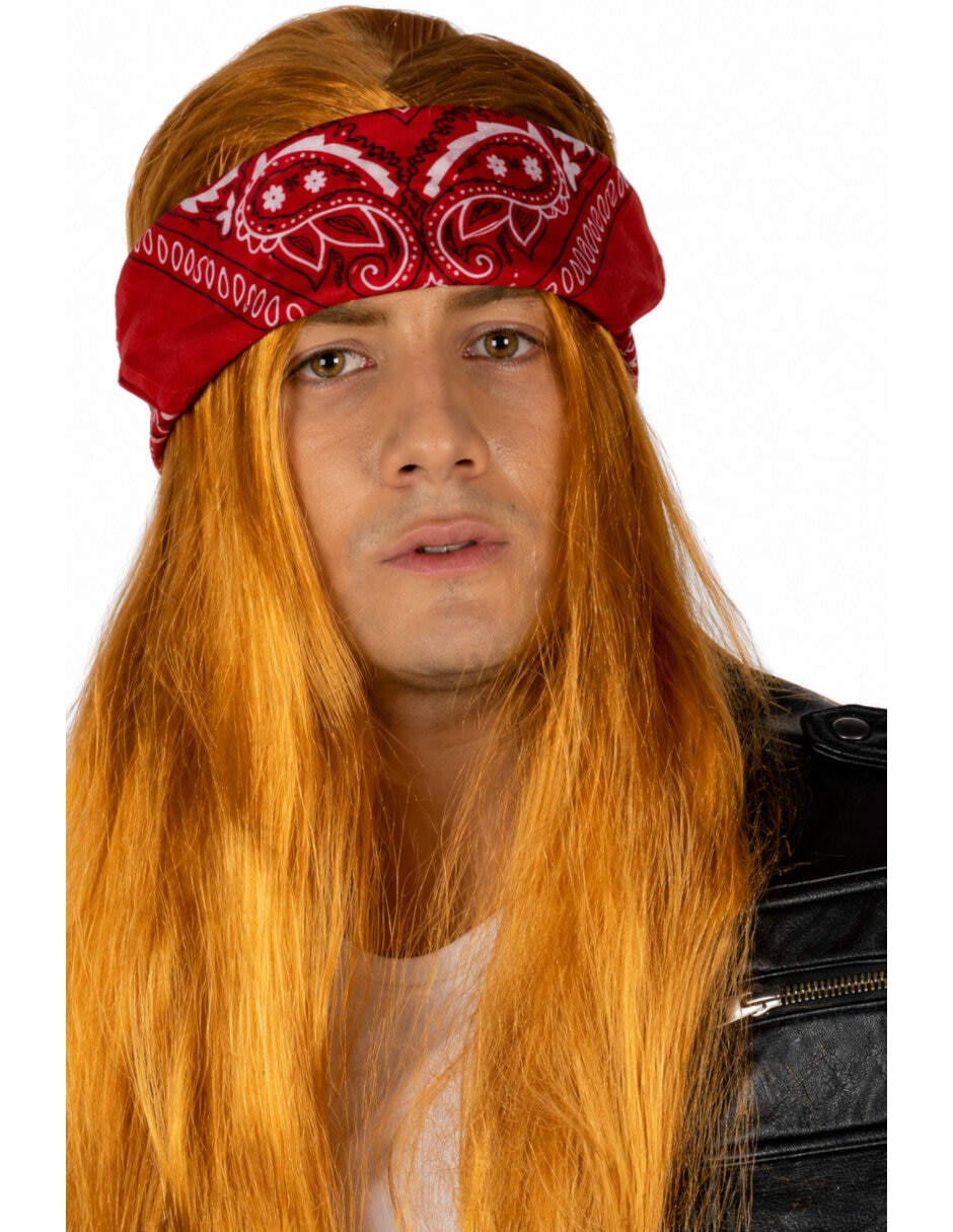 Peluca para disfraz de vocalista de rock