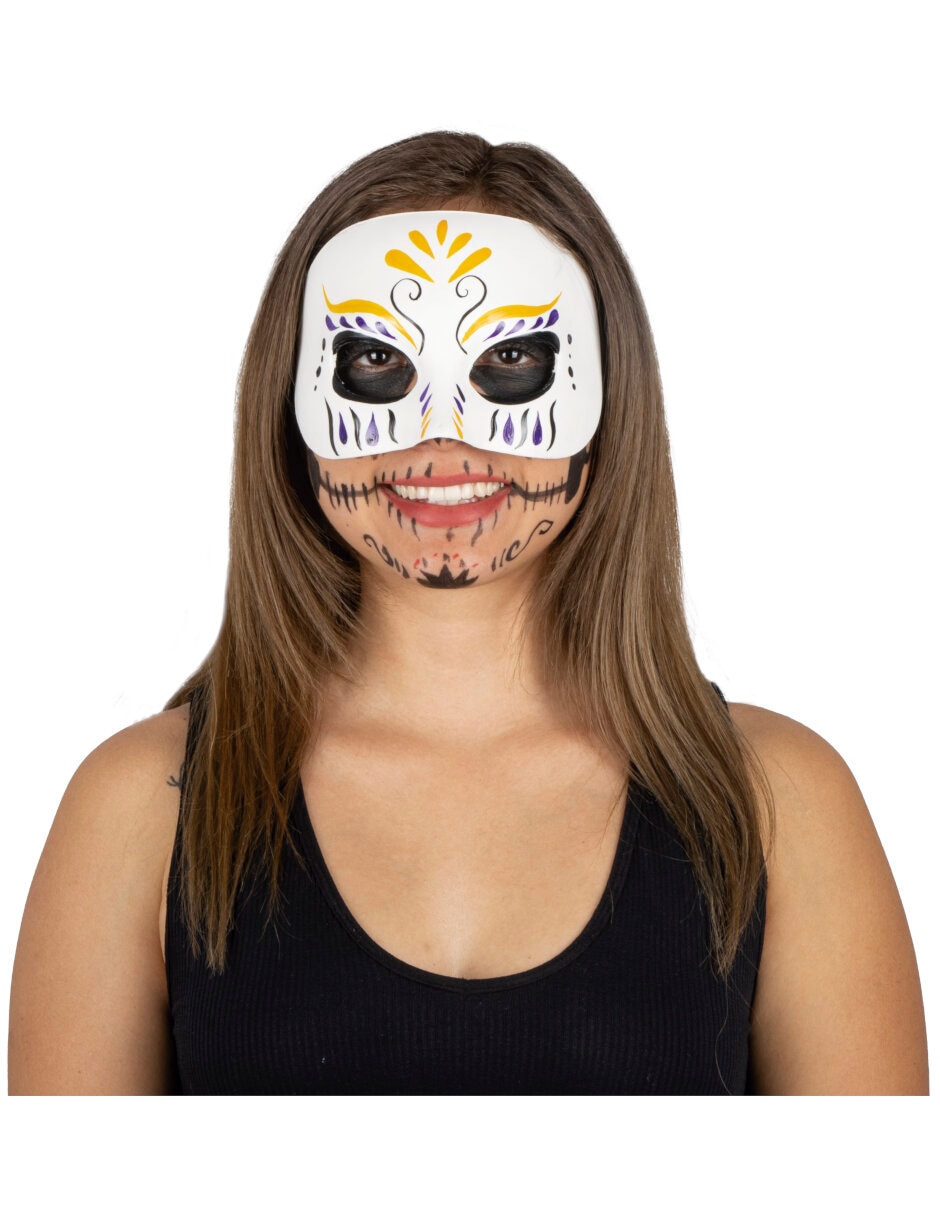 Máscara para disfraz de máscara de catrina máscaras rígidas
