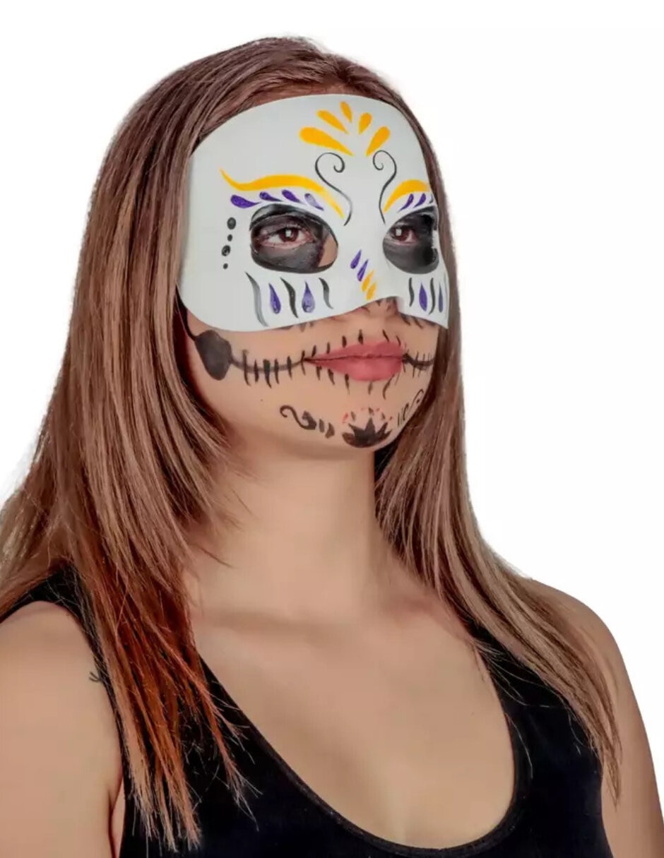 Máscara para disfraz de máscara de catrina máscaras rígidas 2