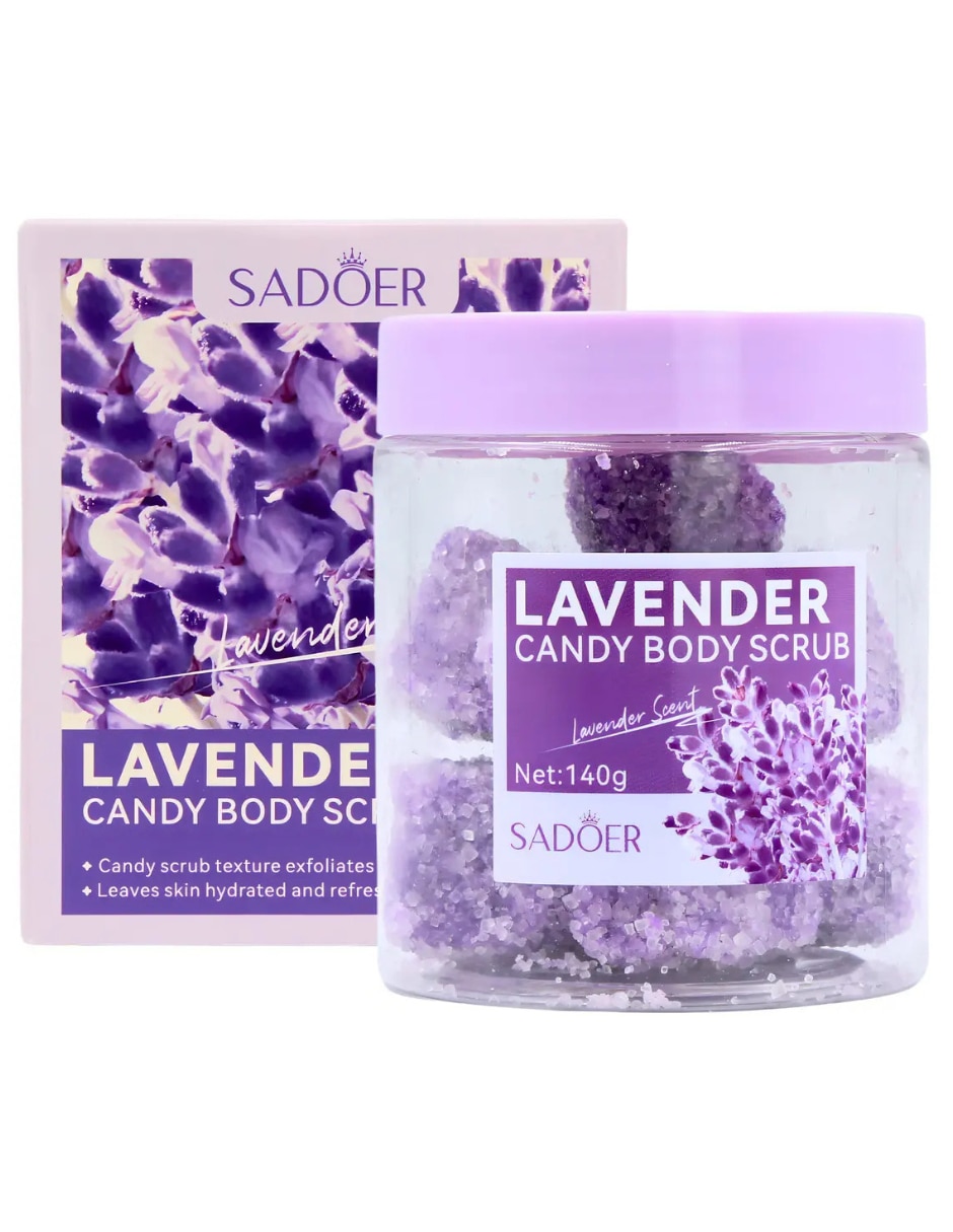 Exfoliante corporal exfoliante corporal de lavanda en cubos para piel 3