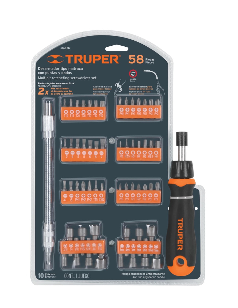 Desarmador multipuntas desarmador con matraca 42 piezas 2