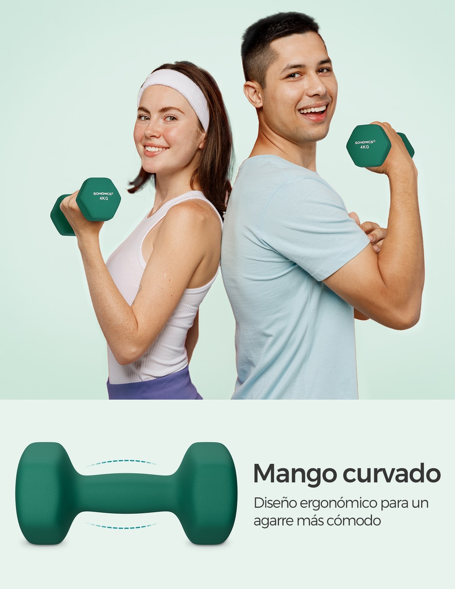 Mancuerna de peso fijo 8 kg 2 piezas 3