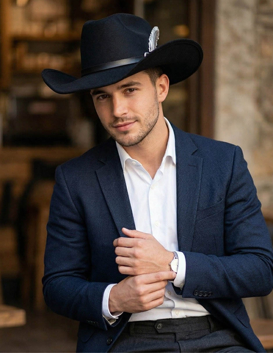 Sombrero para casual fabellino estampado vaquera