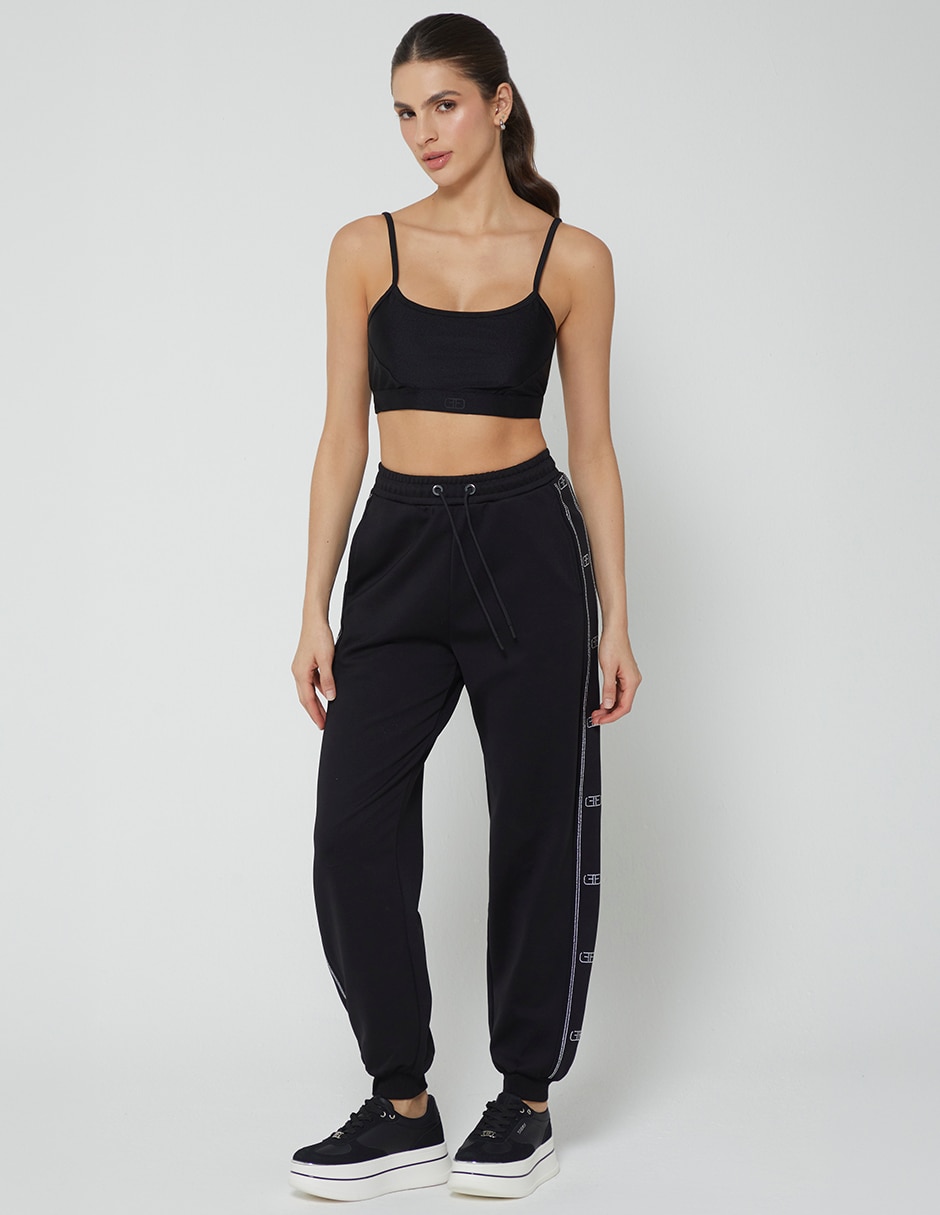 Pants regular con jareta para mujer 2