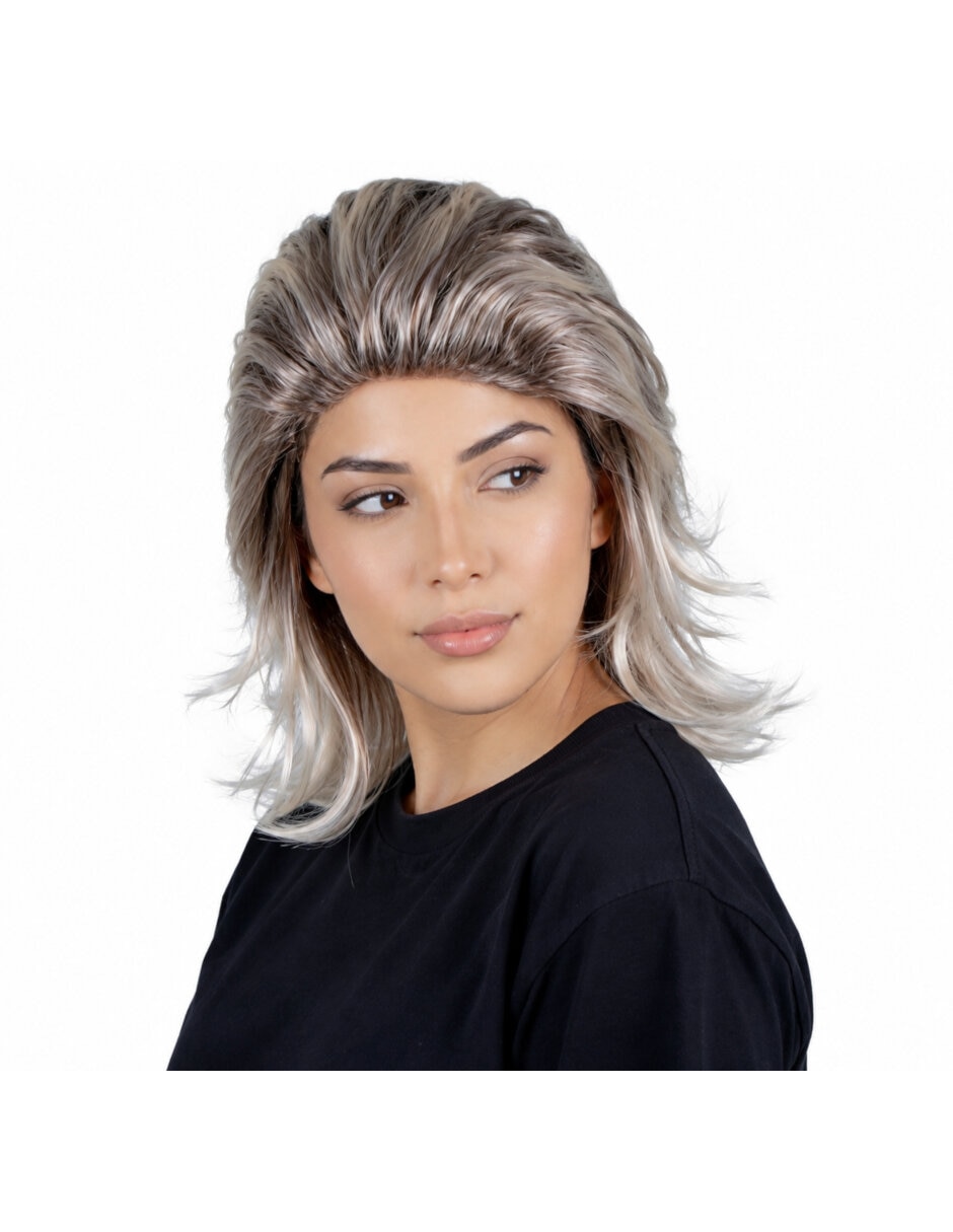 Peluca para disfraz de chica platinada pelucas