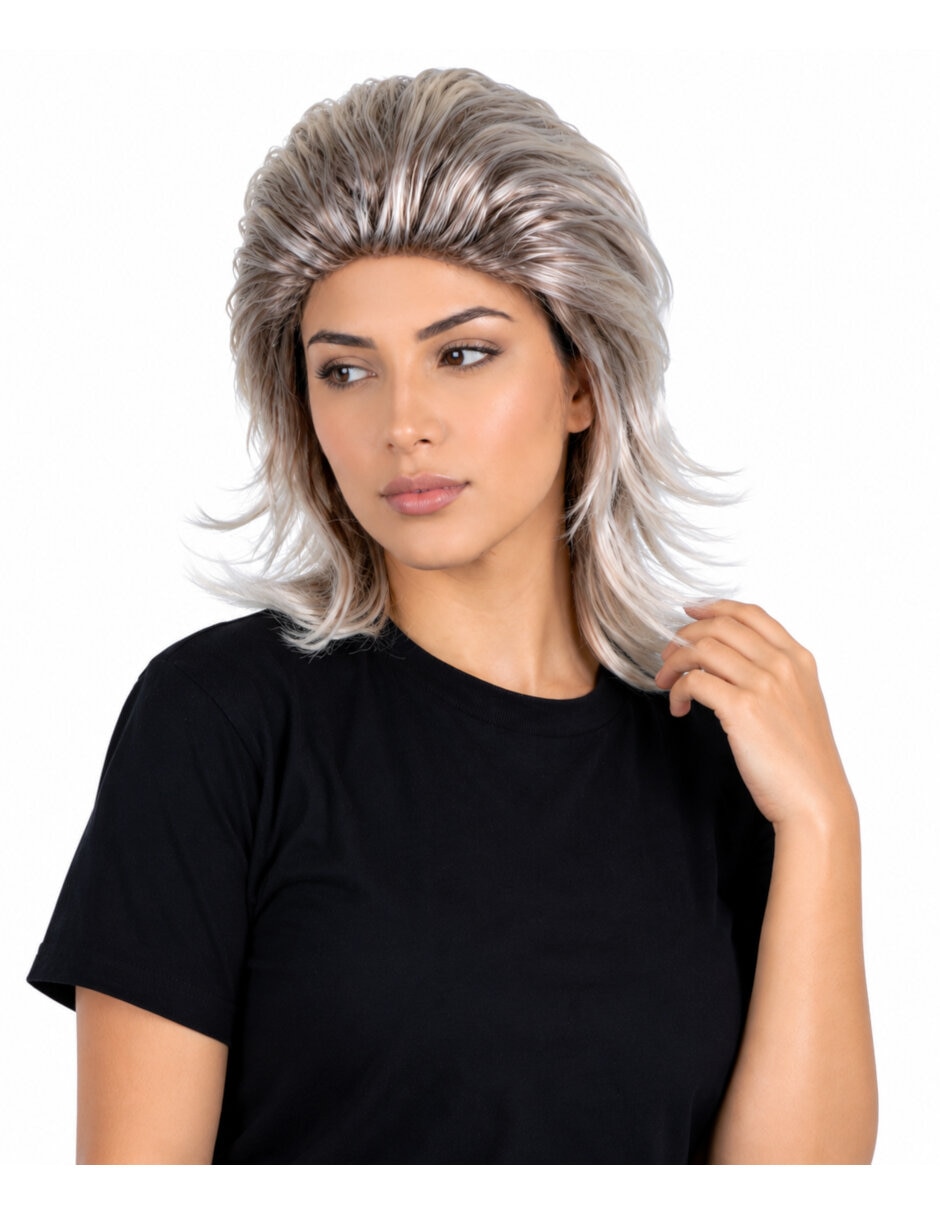 Peluca para disfraz de chica platinada pelucas 5