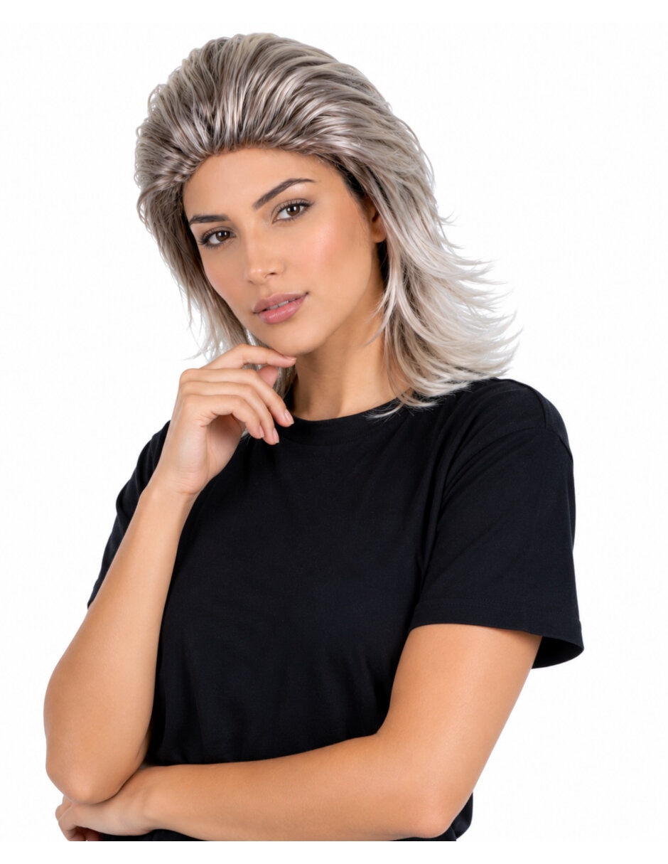 Peluca para disfraz de chica platinada pelucas 4