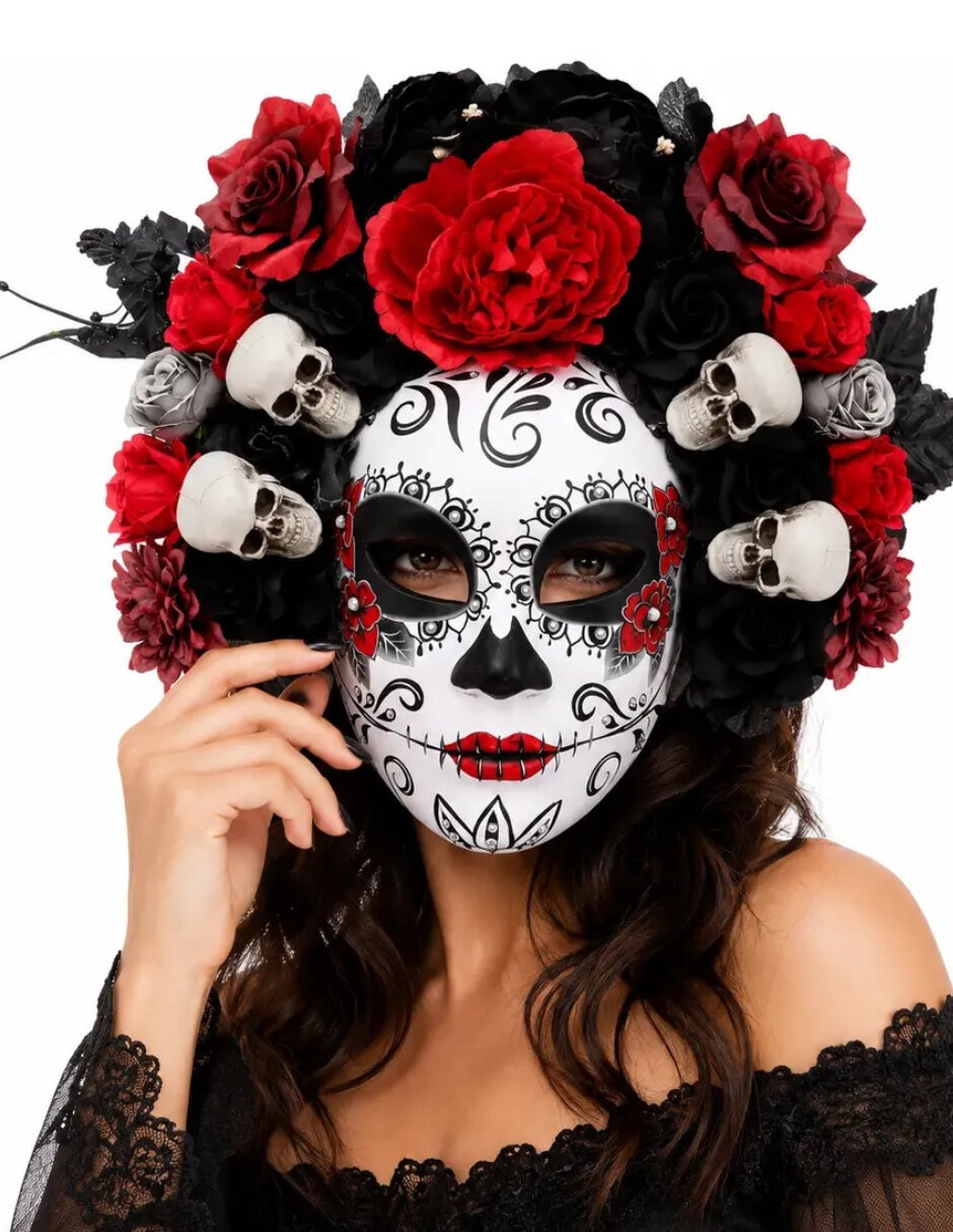 Máscara para disfraz de máscara de calavera máscaras rígidas 5