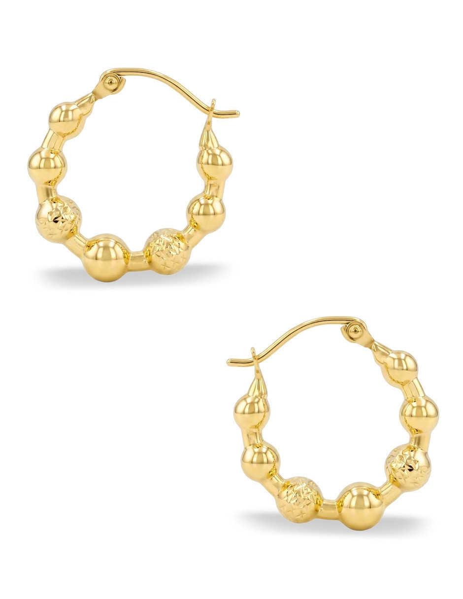 Arracadas joyerias bizzarro de oro amarillo 14 k con acabado brillante
