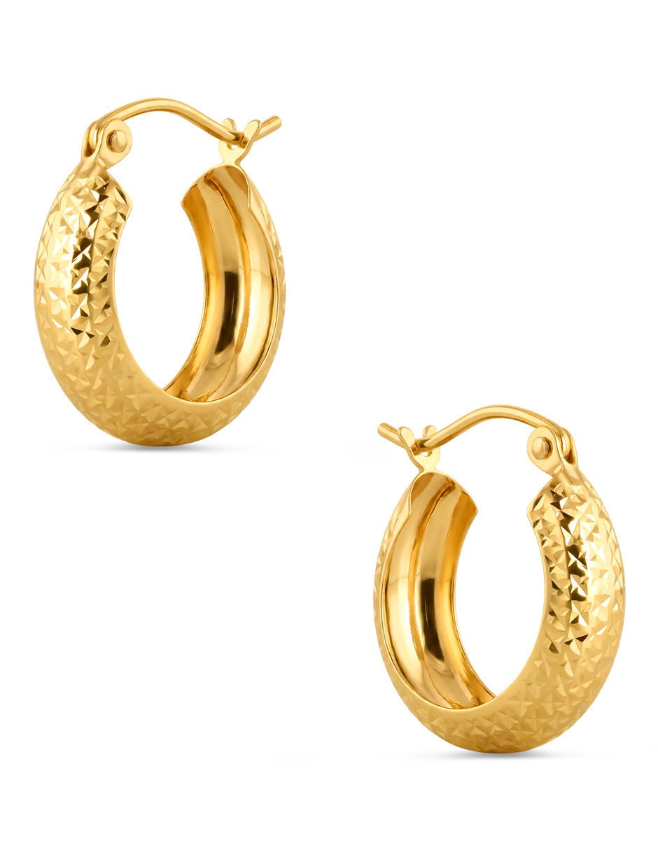 Arracadas joyerias bizzarro de oro amarillo 14 k con acabado brillante