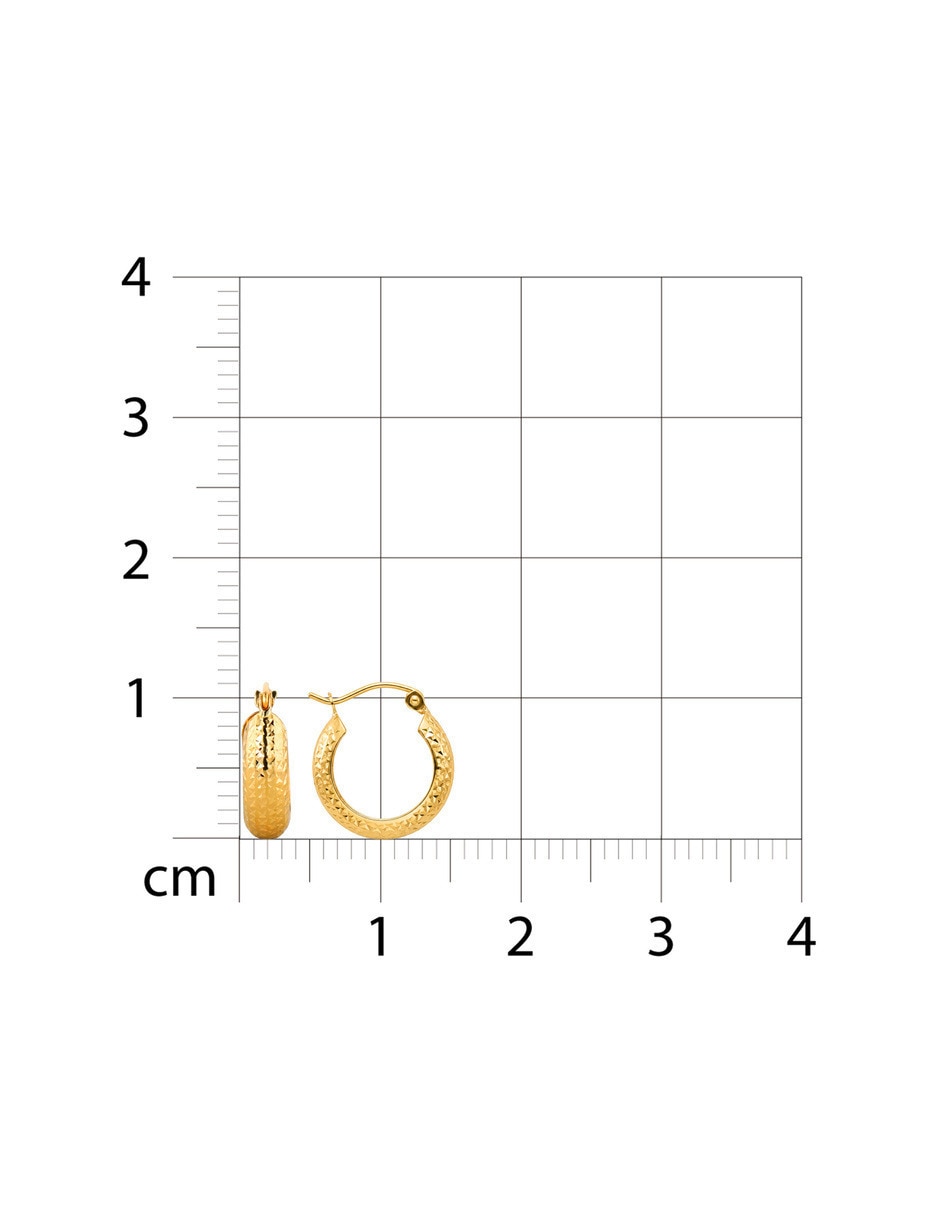 Arracadas joyerias bizzarro de oro amarillo 14 k con acabado brillante