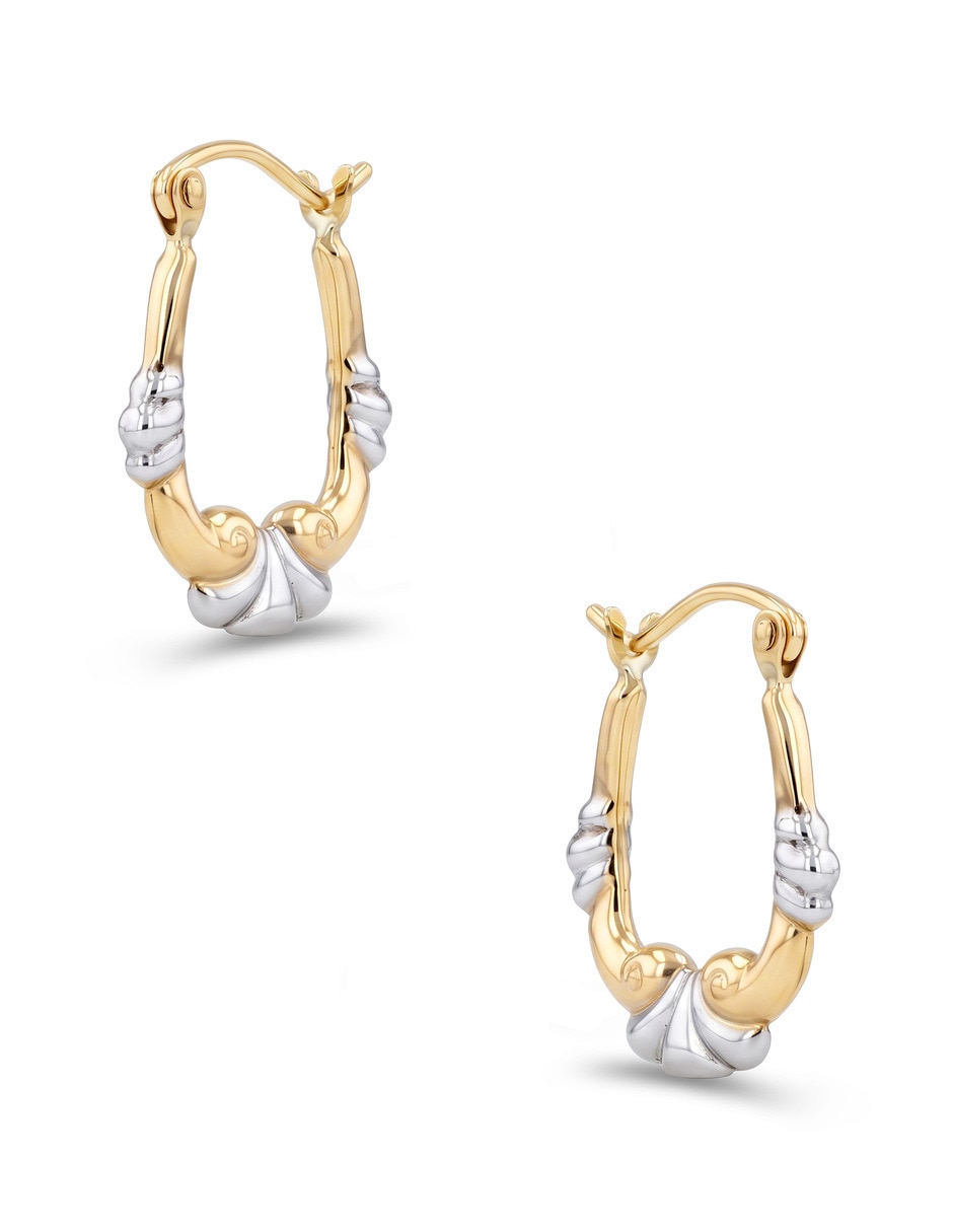 Arracadas joyerias bizzarro de oro amarillo 14 k con acabado brillante