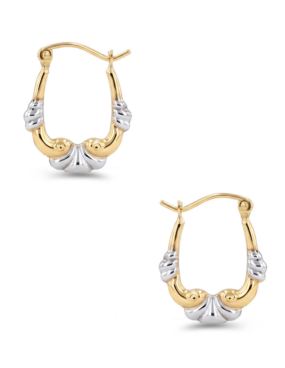Arracadas joyerias bizzarro de oro amarillo 14 k con acabado brillante