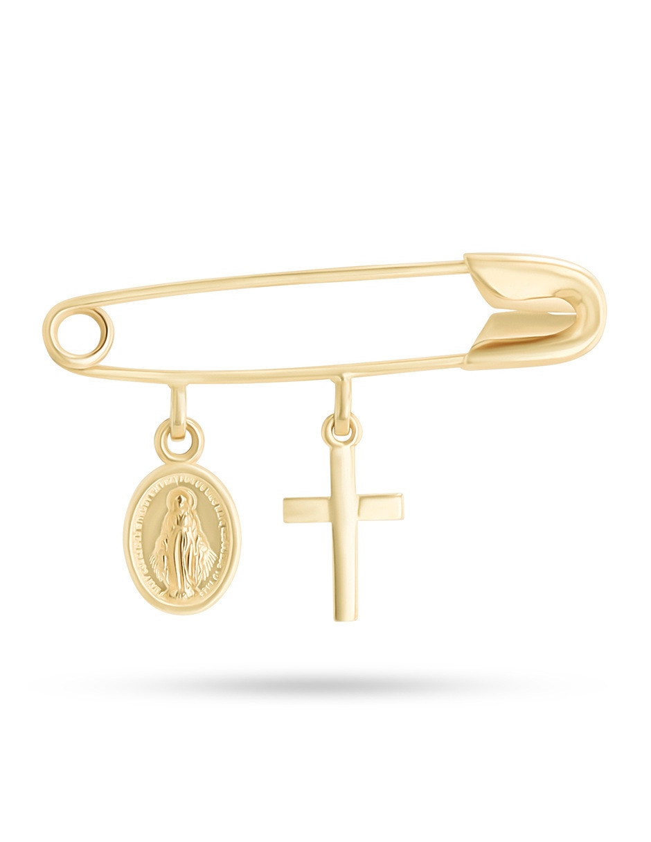 Charm de cruz joyerias bizzarro virgen de guadalupe de oro amarillo 10 k