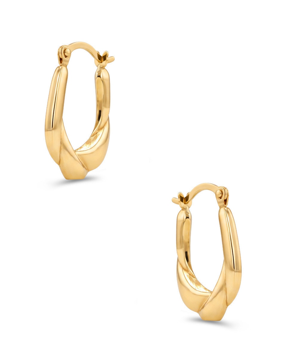 Arracadas joyerias bizzarro de oro amarillo 14 k con acabado brillante