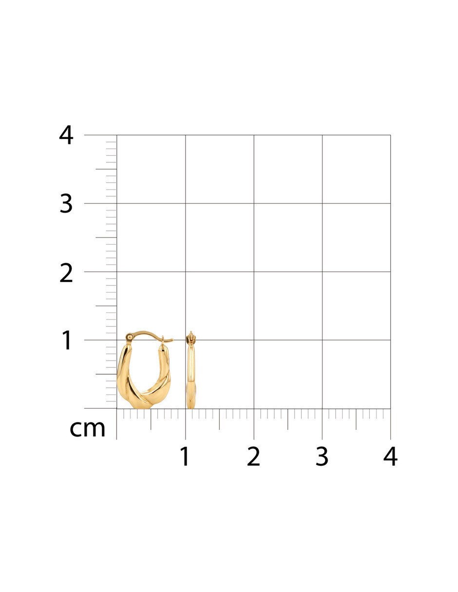 Arracadas joyerias bizzarro de oro amarillo 14 k con acabado brillante