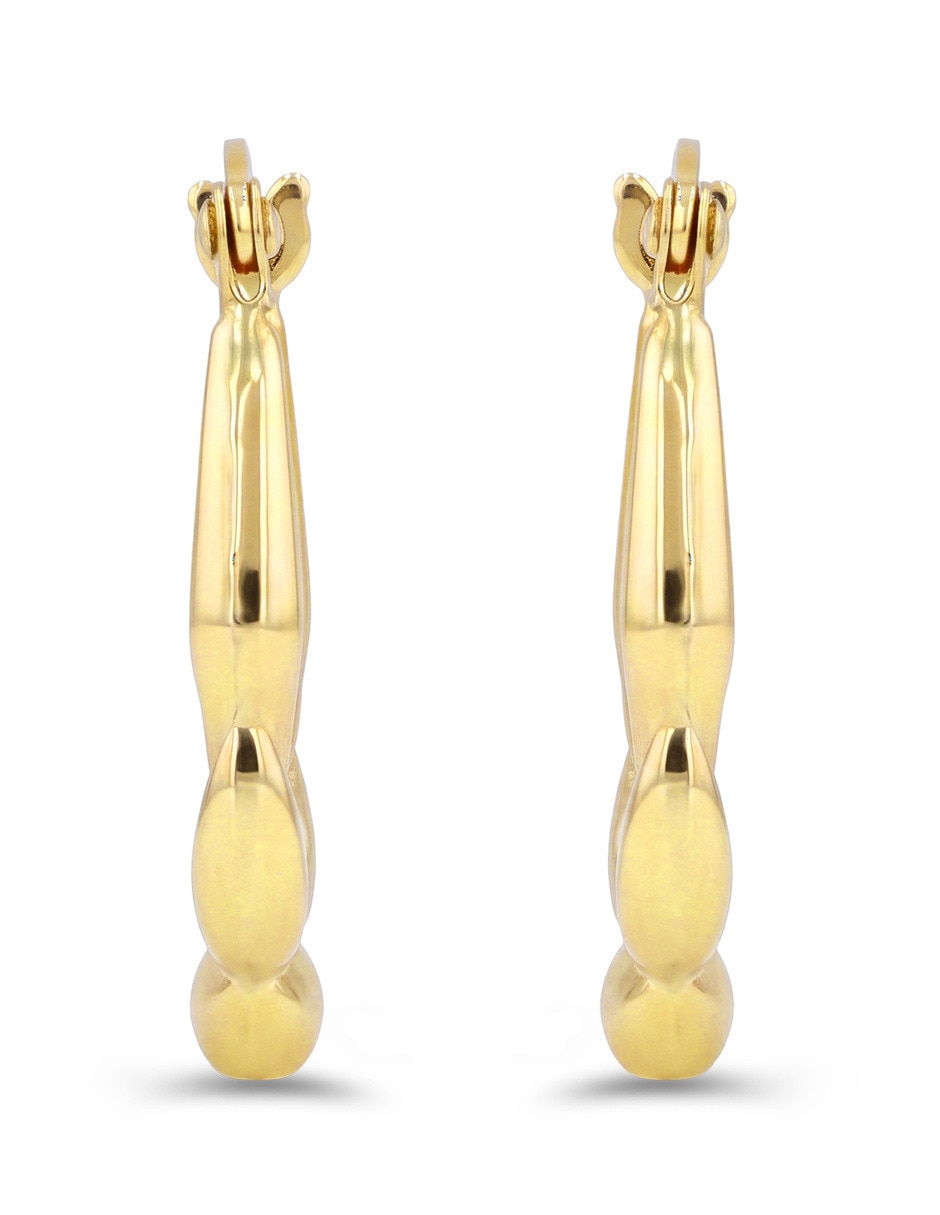 Arracadas joyerias bizzarro de oro amarillo 14 k con acabado brillante