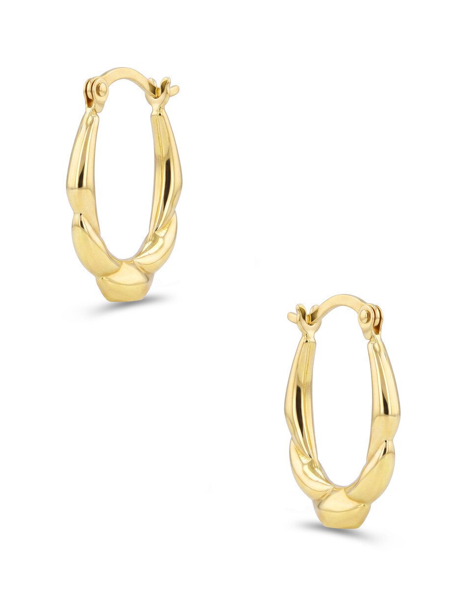 Arracadas joyerias bizzarro de oro amarillo 14 k con acabado brillante