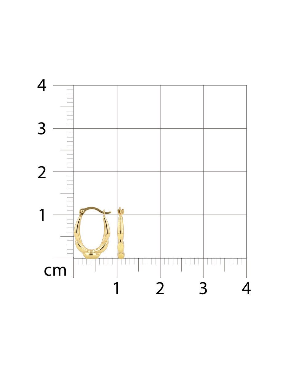 Arracadas joyerias bizzarro de oro amarillo 14 k con acabado brillante