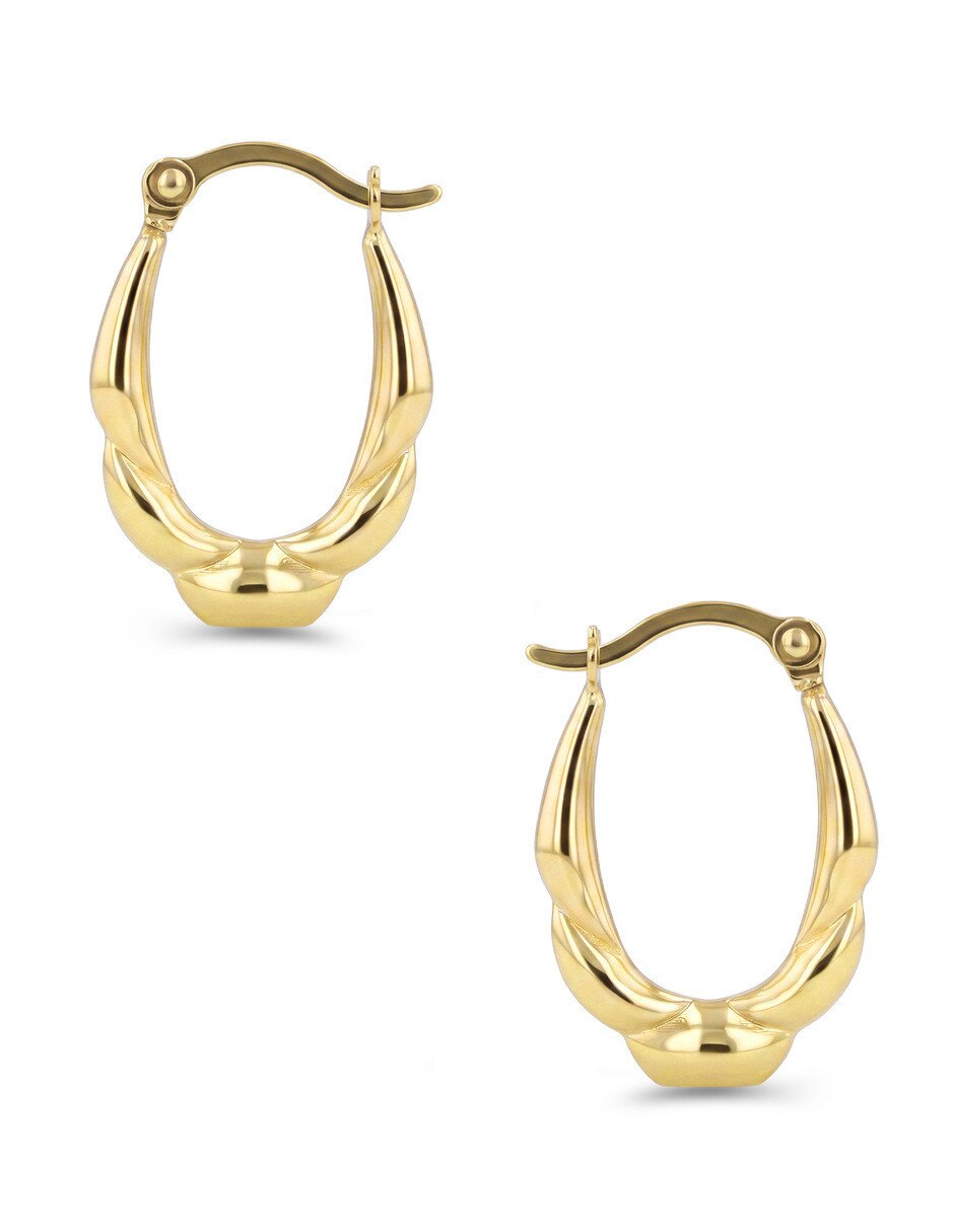 Arracadas joyerias bizzarro de oro amarillo 14 k con acabado brillante