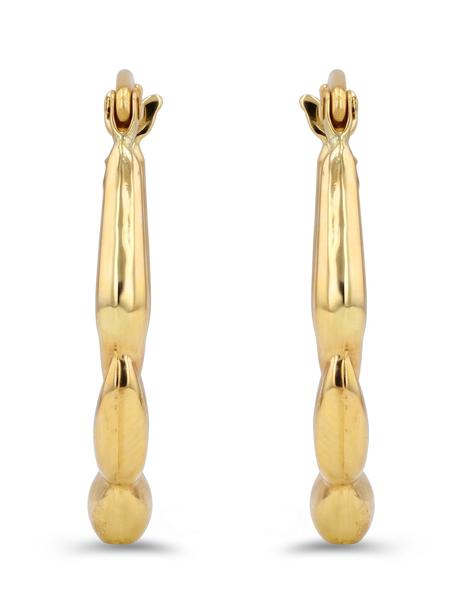 Arracadas joyerias bizzarro de oro amarillo 14 k con acabado brillante